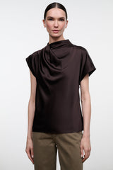 DAVINA SILK TOP | EARTH