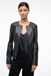 WELLS LEATHER JACKET | BLACK
