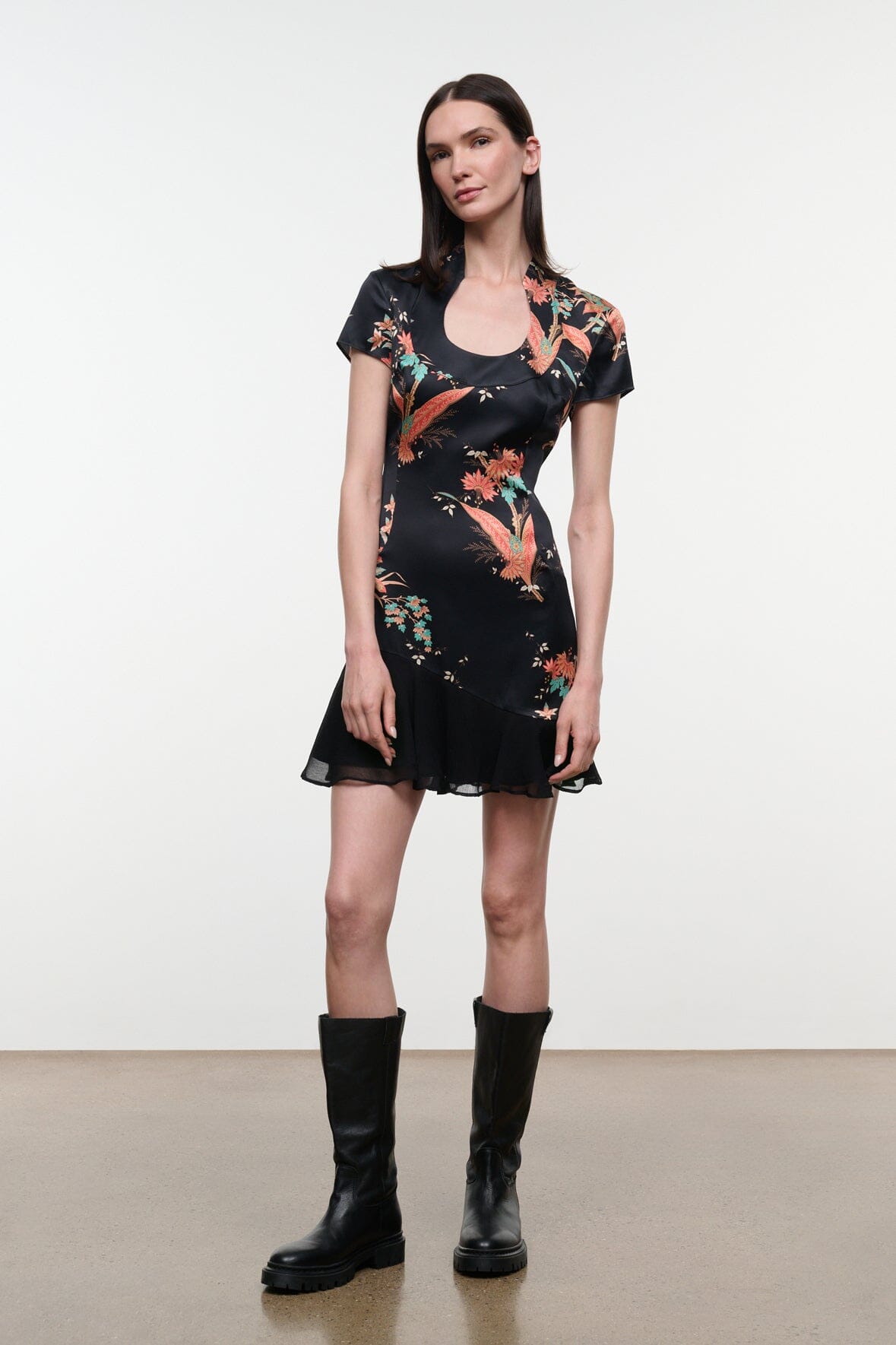 RAE SILK DRESS | TAPESTRY NOIR
