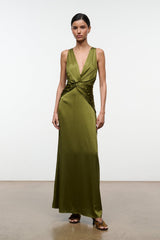 SELENE SILK DRESS | PEAR