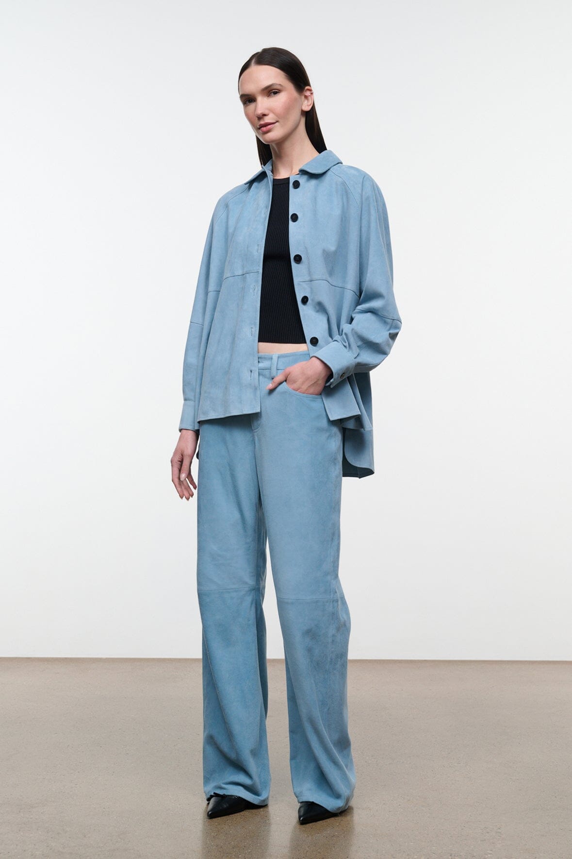 GUS SUEDE PANT | SKY