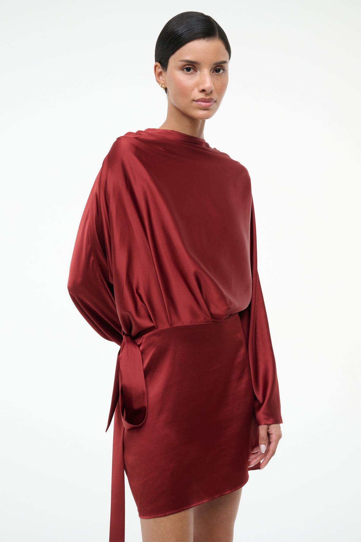 PHOEBE SILK MINI DRESS | SANGRIA