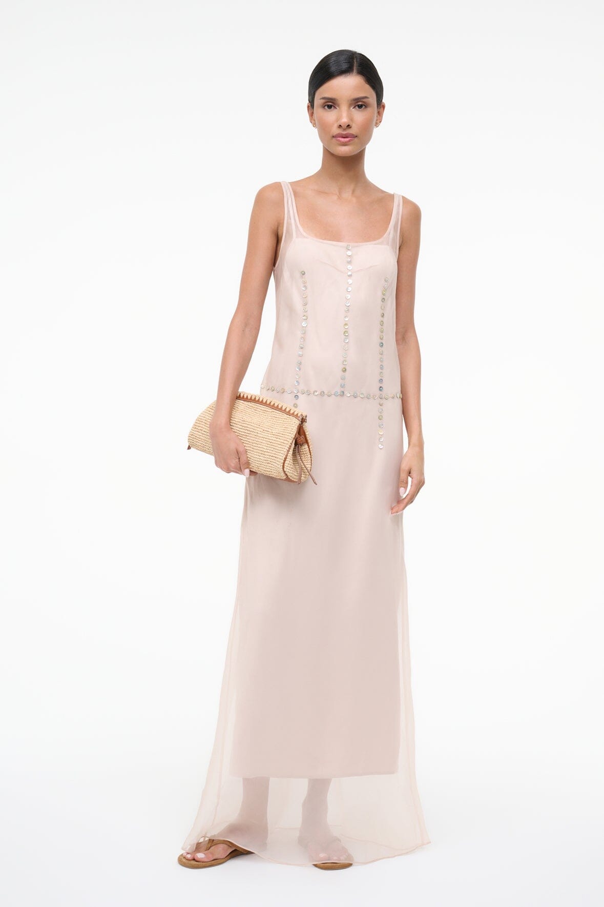 GRETA SILK DRESS | FAWN