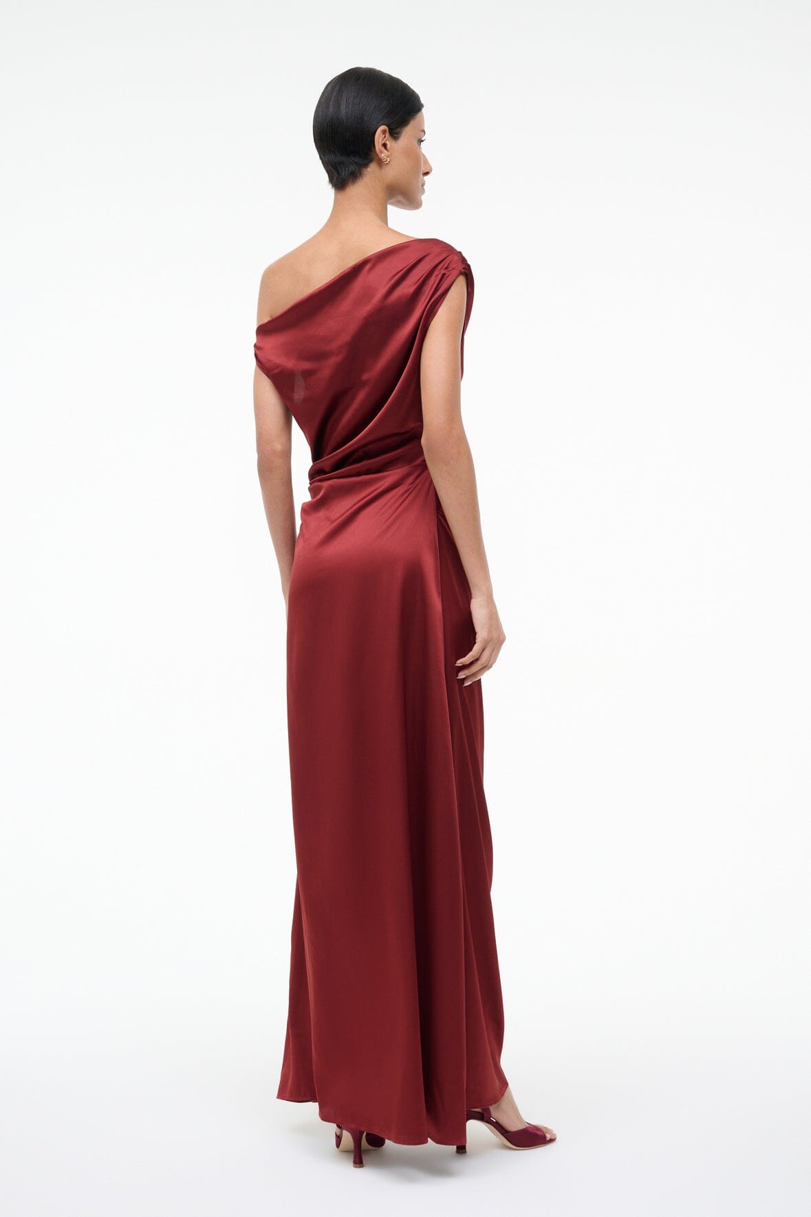 MAXI PHARE SILK DRESS | SANGRIA