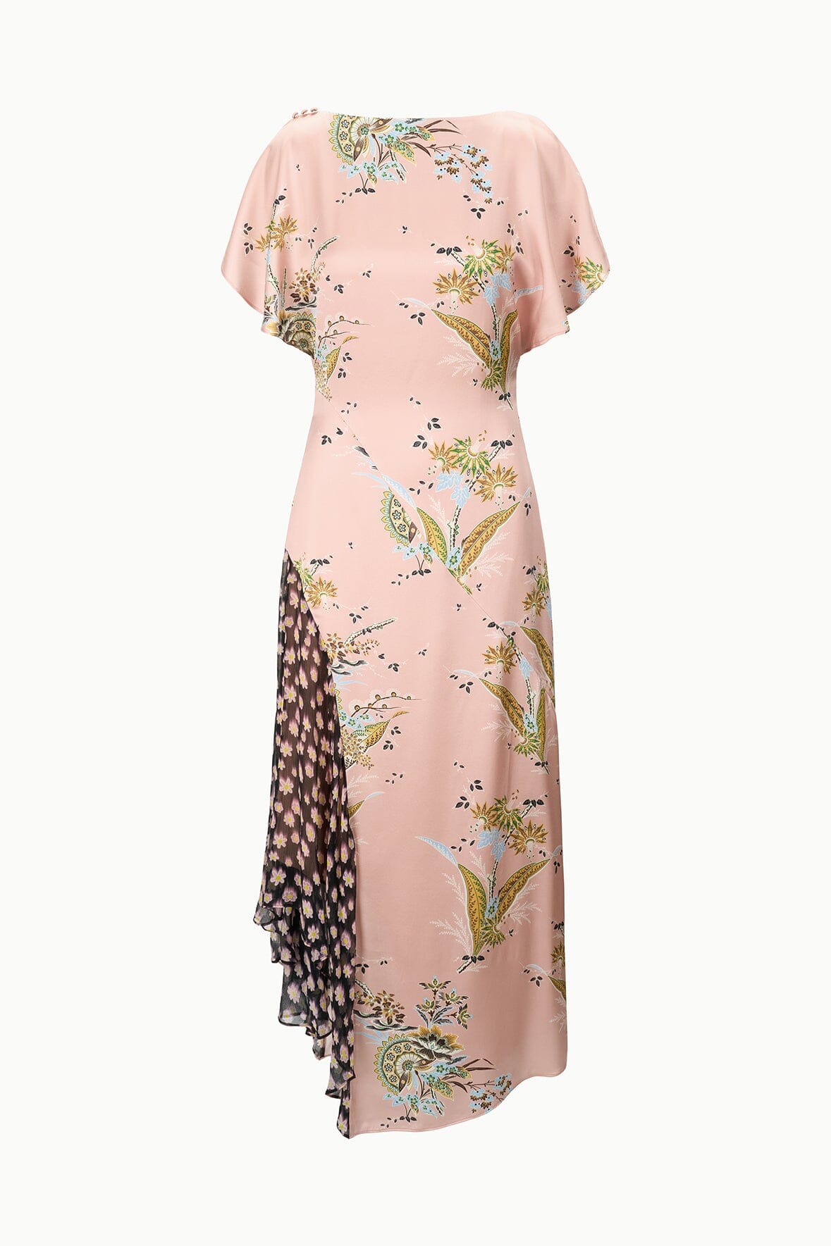 FAWN SILK DRESS | TAPESTRY ROSE MULTI