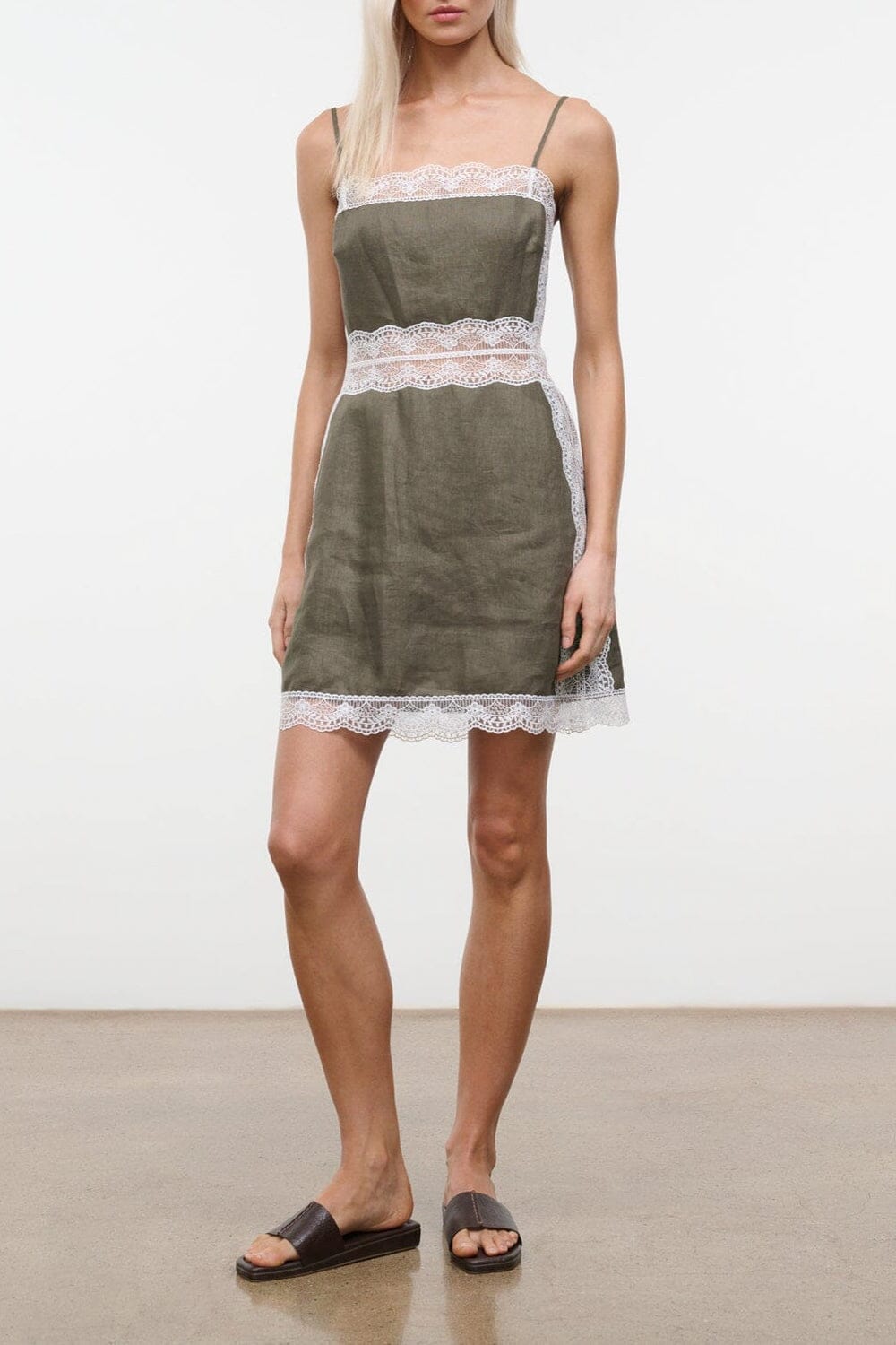 AMALINA LINEN MINI DRESS | THYME