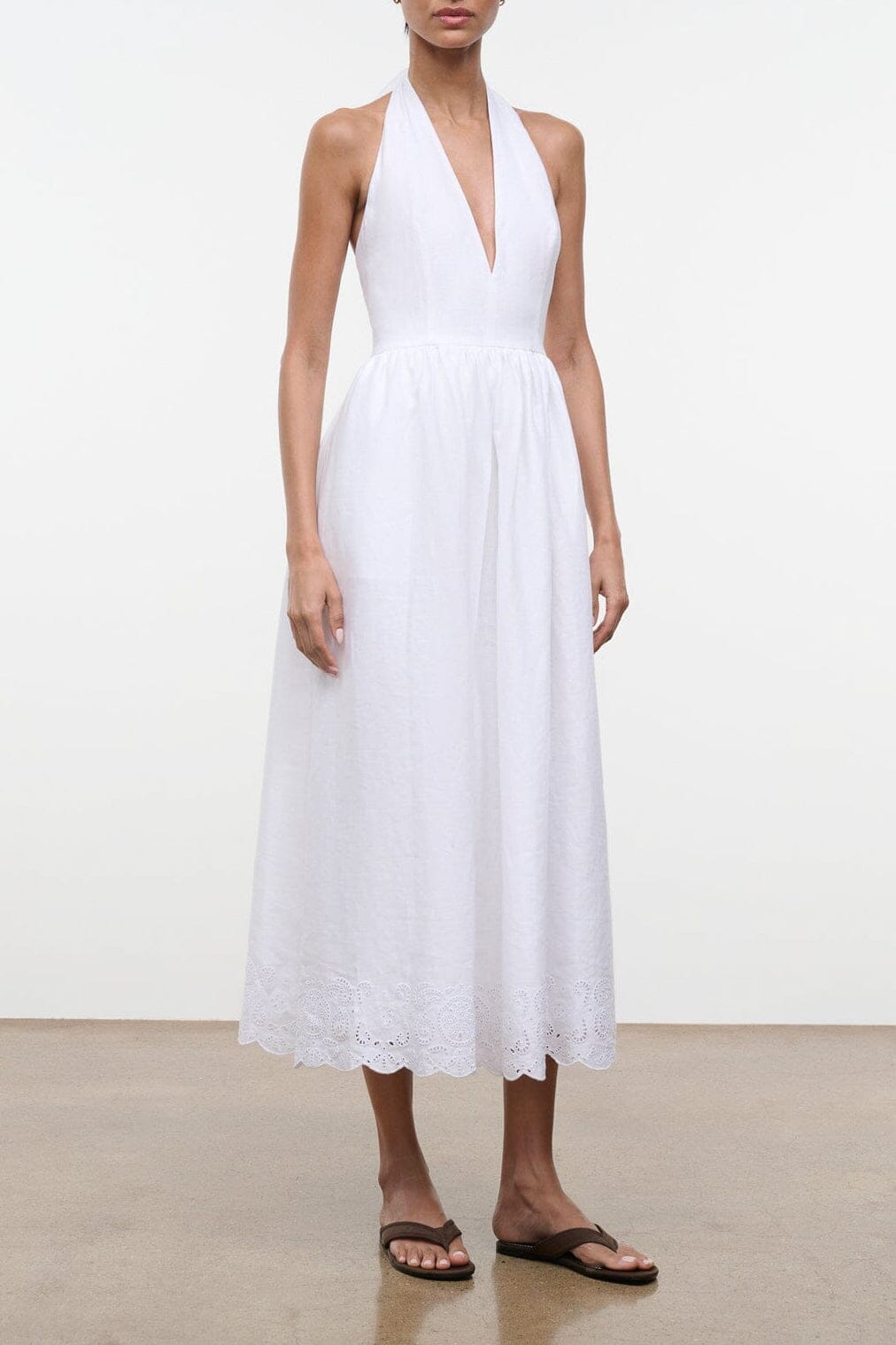 GRAZIA LINEN DRESS | WHITE