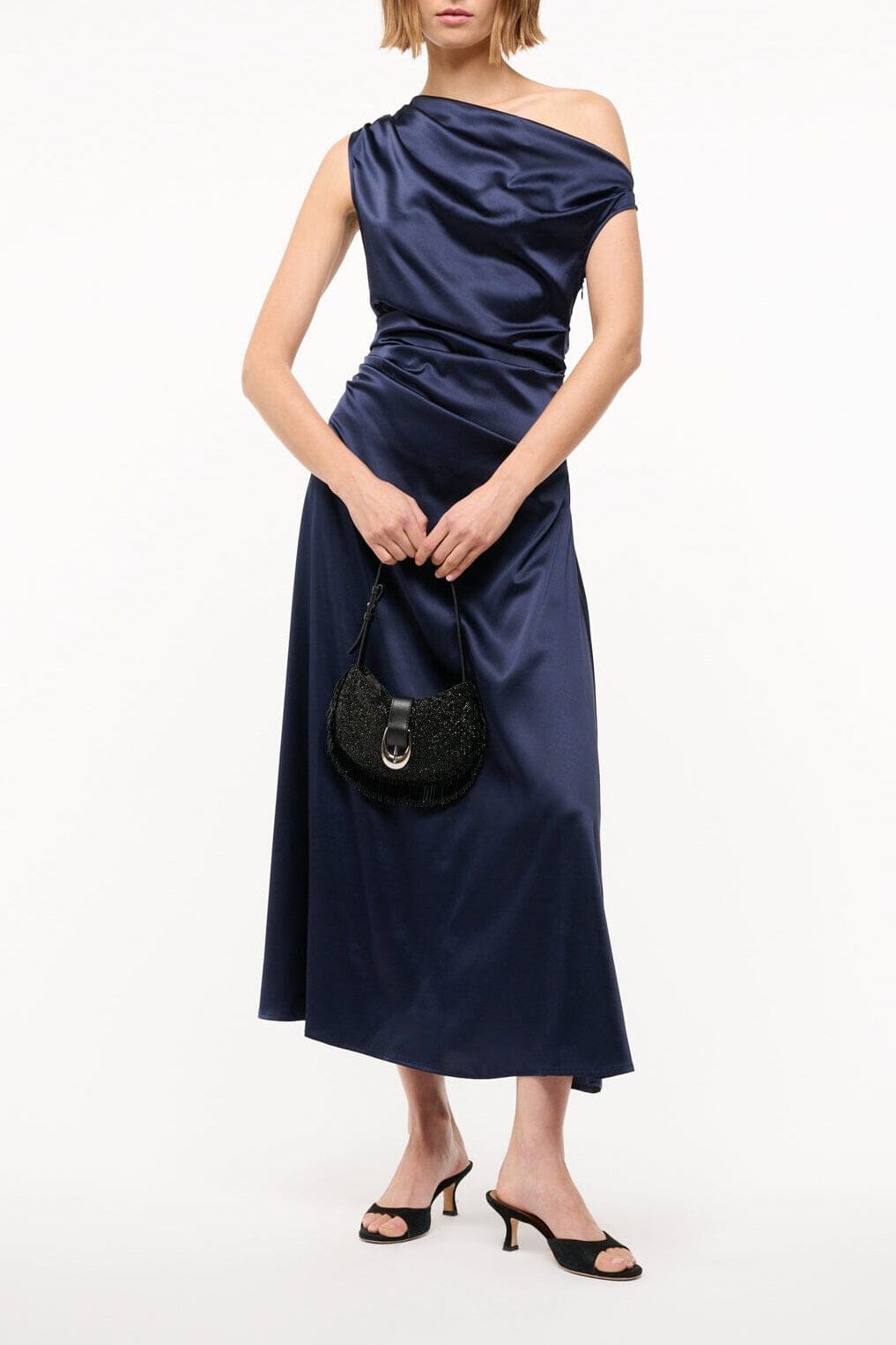 PHARE SILK DRESS | NAVY